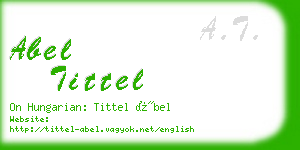 abel tittel business card